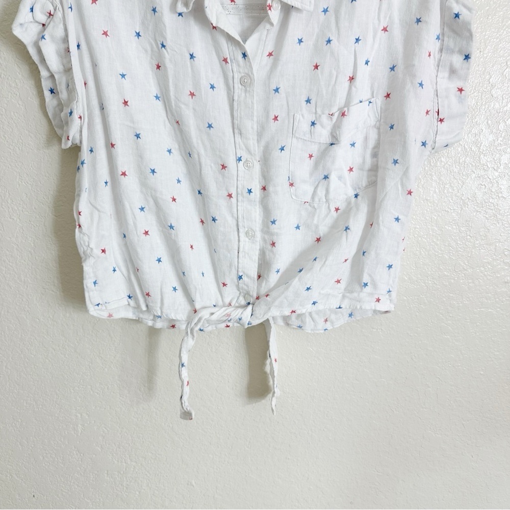 Rails Amelie Tie Front Shirt white size M - Picture 7 of 12